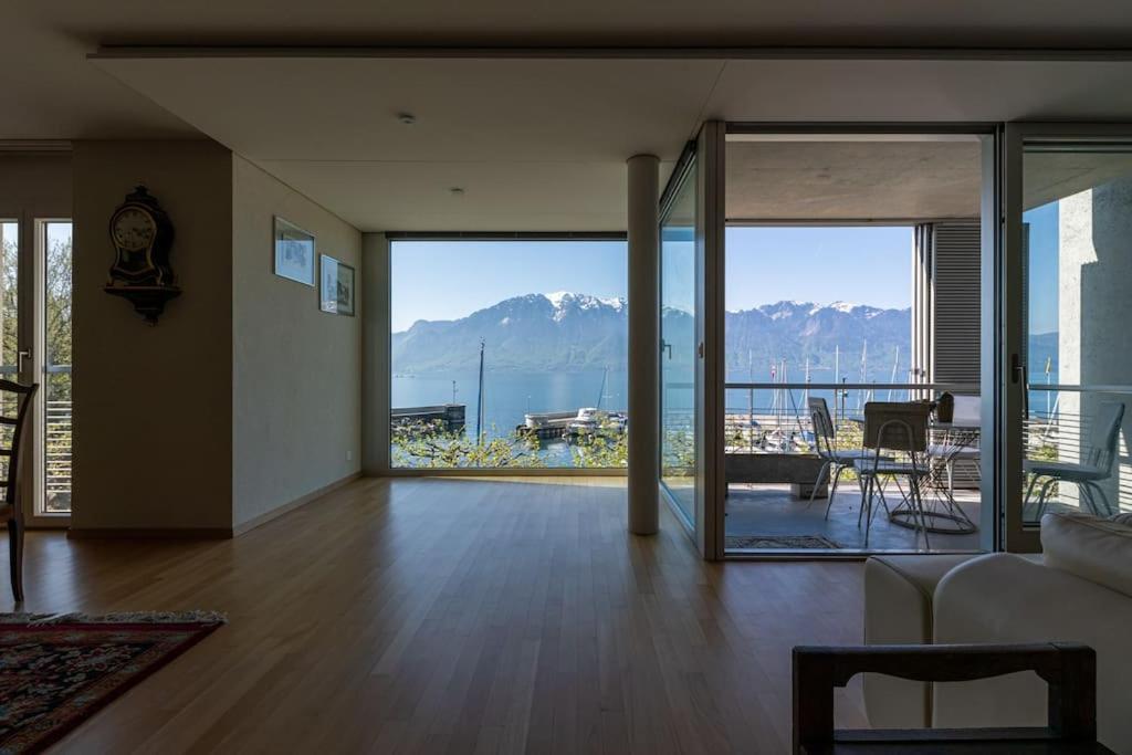 Lakeside-Apartment-1 Grand Appartement Familial Avec 2 Terrasses Et Vue Panoramique Vevey Esterno foto