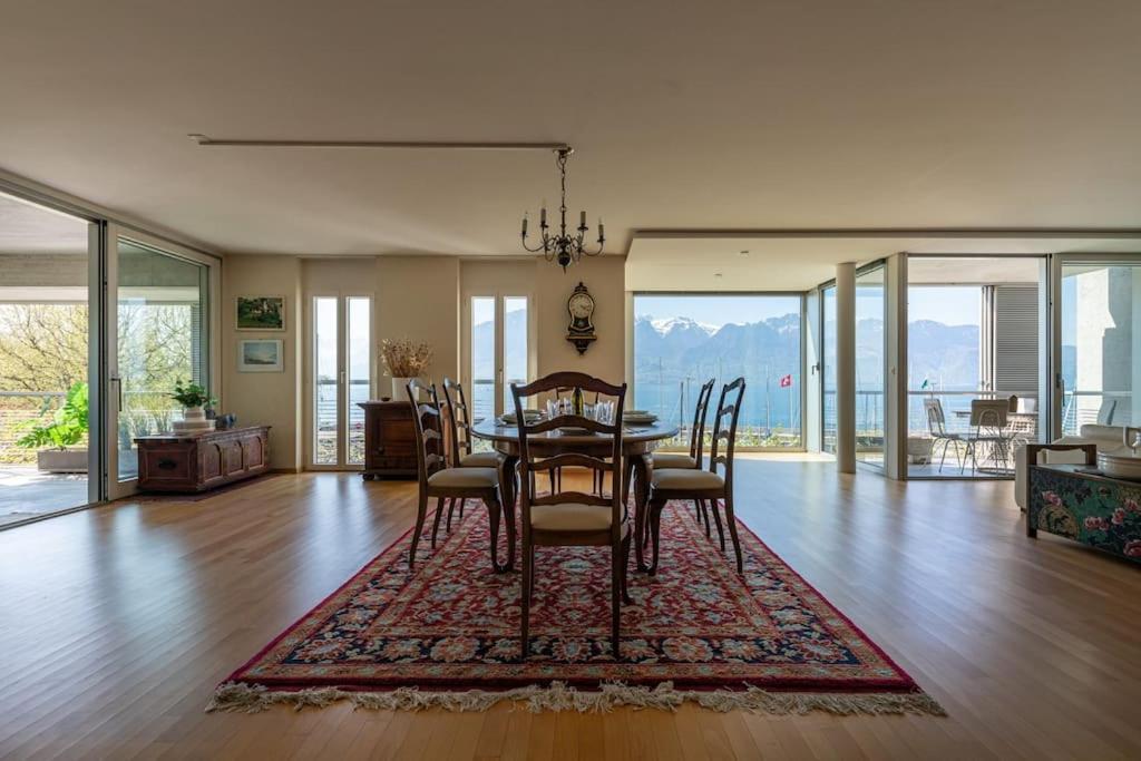 Lakeside-Apartment-1 Grand Appartement Familial Avec 2 Terrasses Et Vue Panoramique Vevey Esterno foto